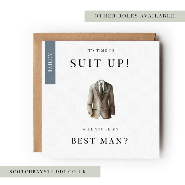 Wedding Proposal Card - Suit Up