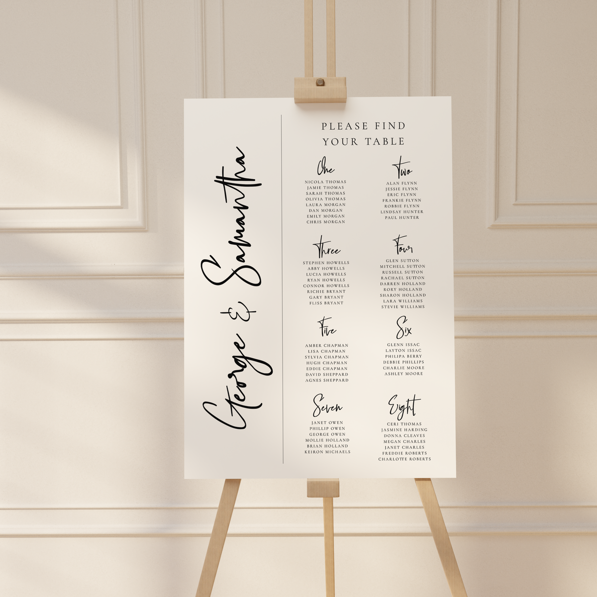 Full Colour Seating Plan