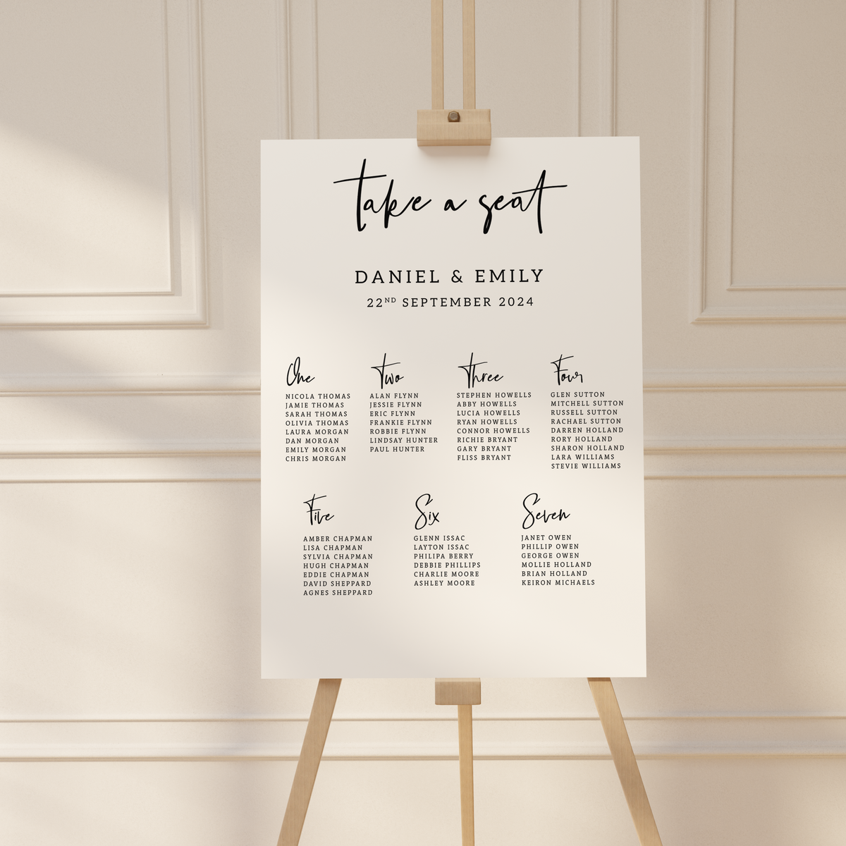 A1 Seating Plan