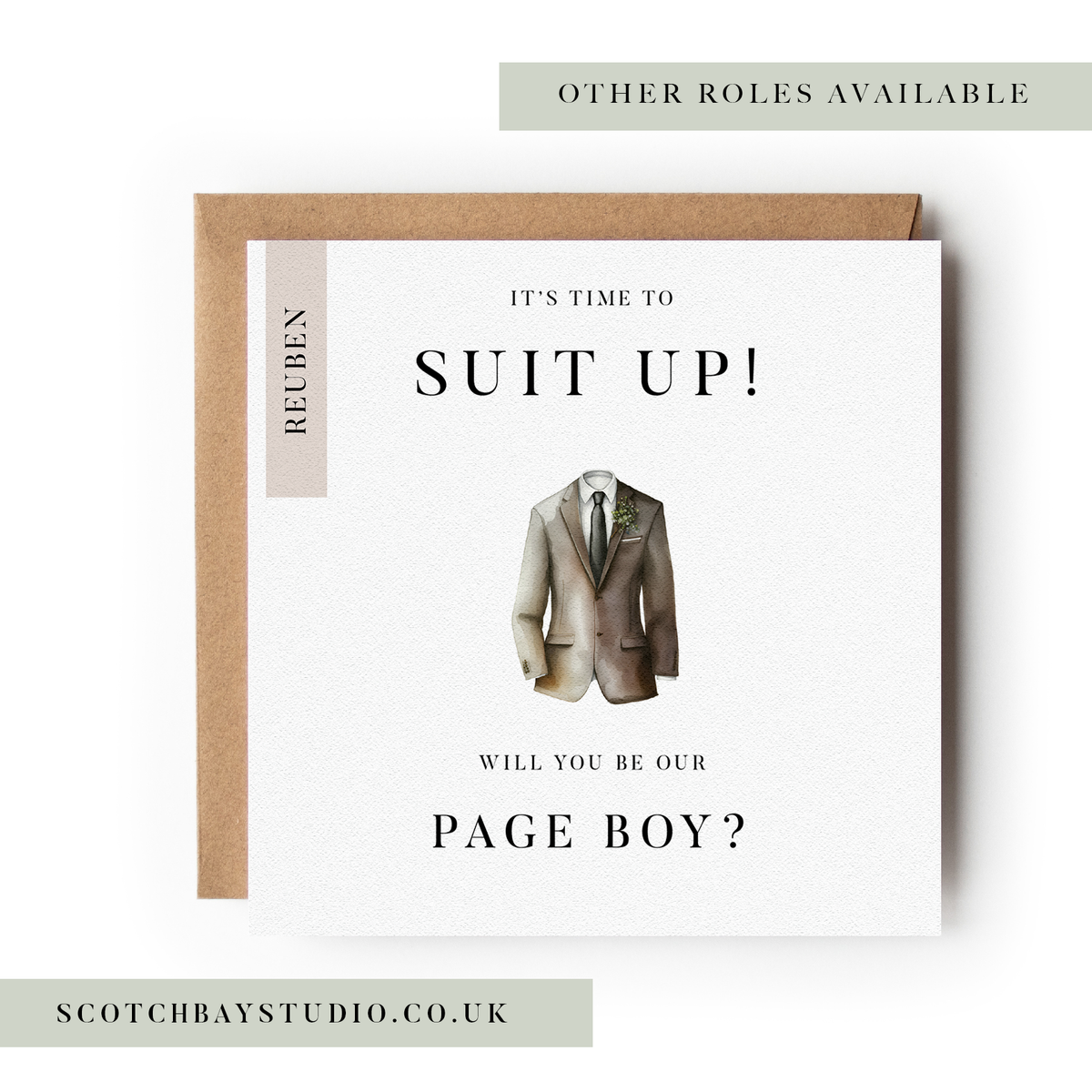 Wedding Proposal Card - Suit Up