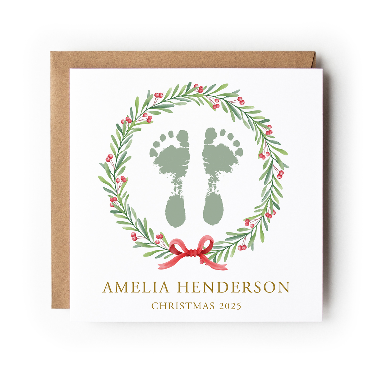 First Christmas Handprint & Footprint Card Packs