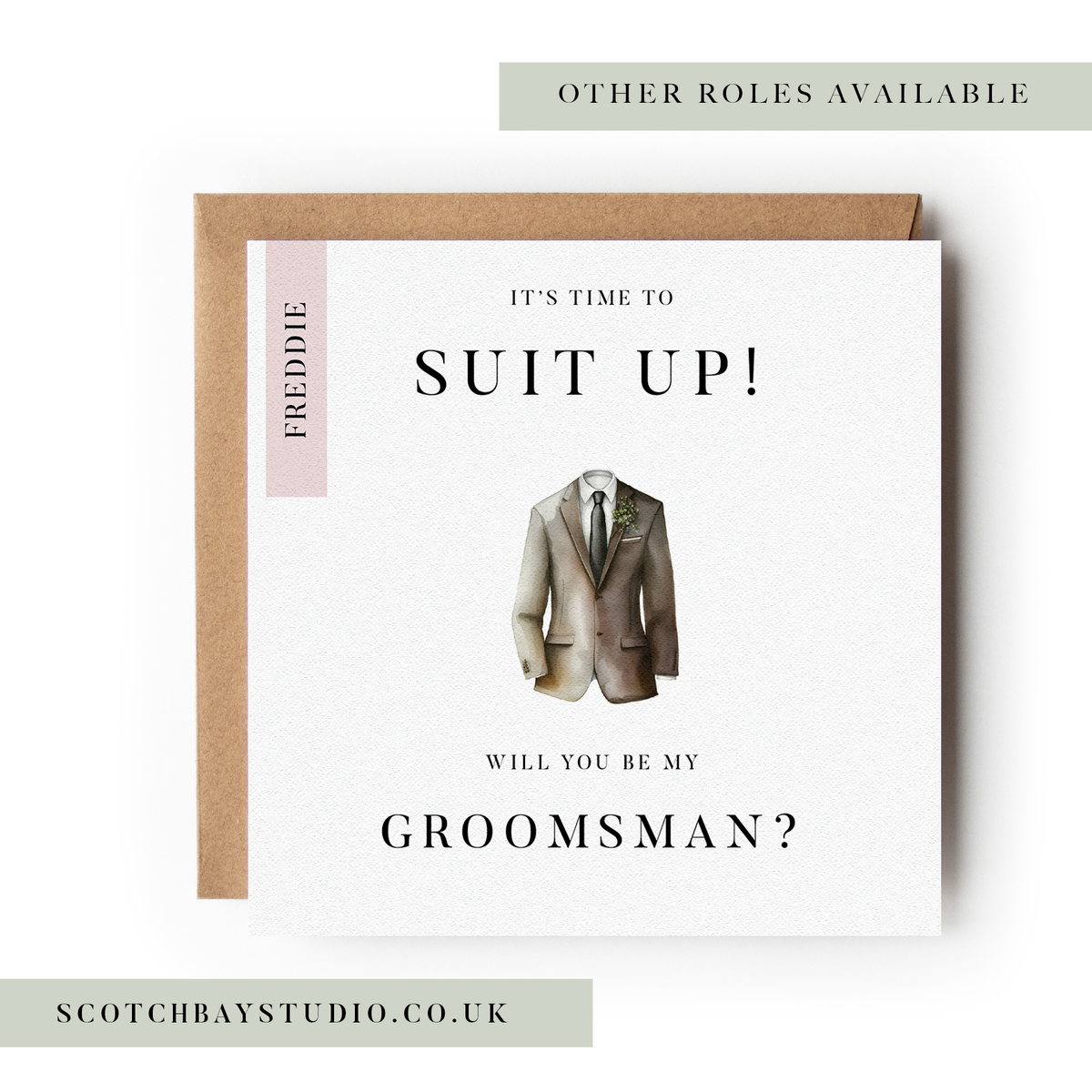 Wedding Proposal Card - Suit Up