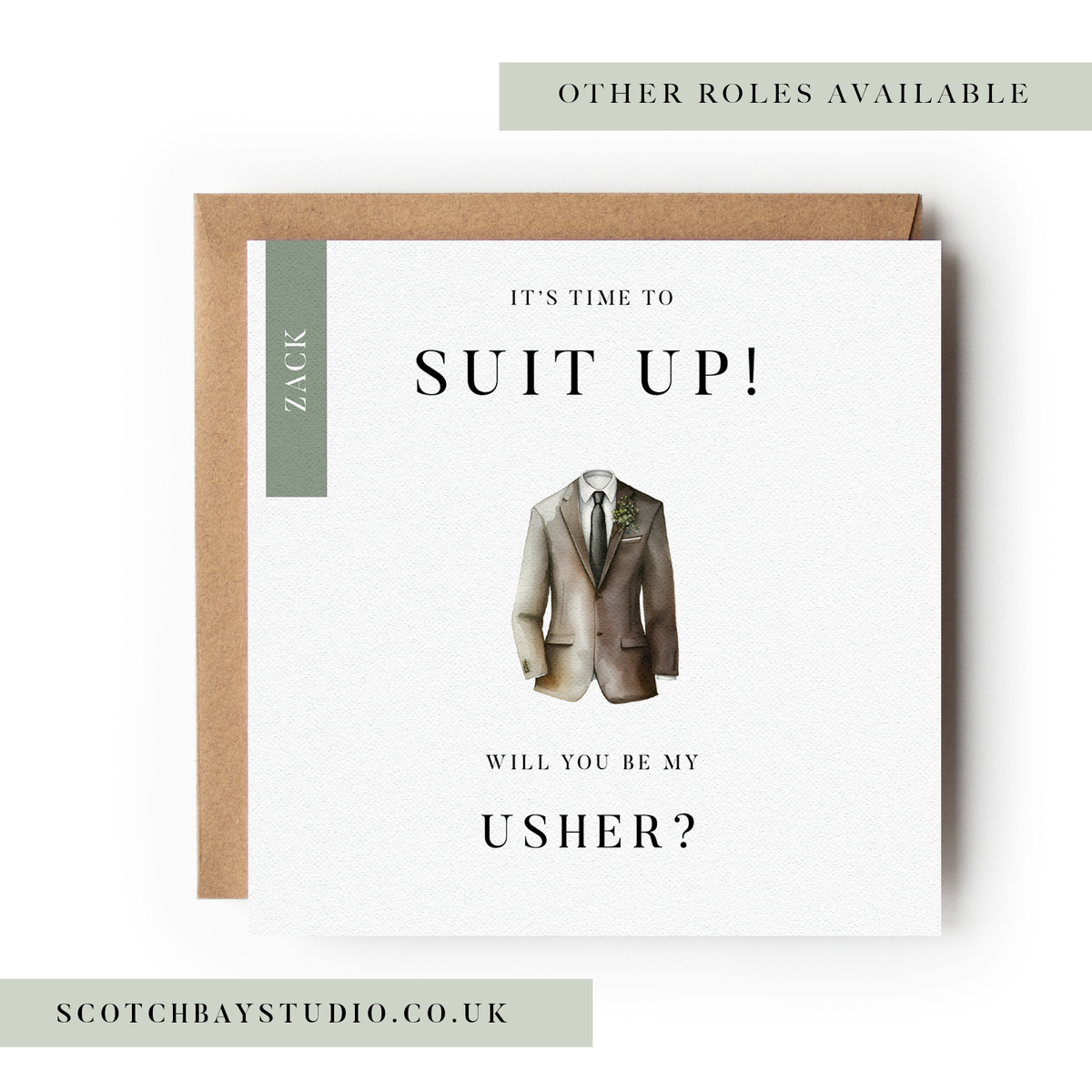 Wedding Proposal Card - Suit Up