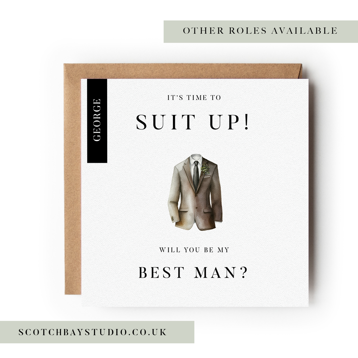 Wedding Proposal Card - Suit Up