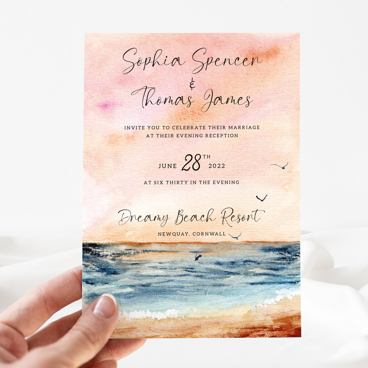 OceanBlush Day Invite