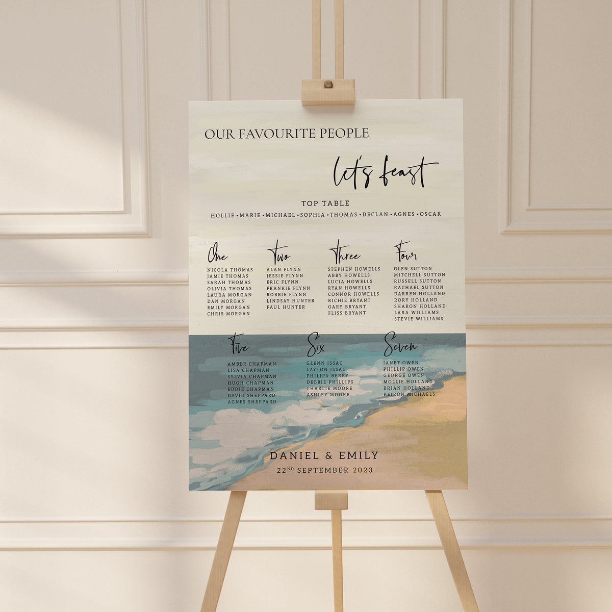 Beachcomber Seating Plan