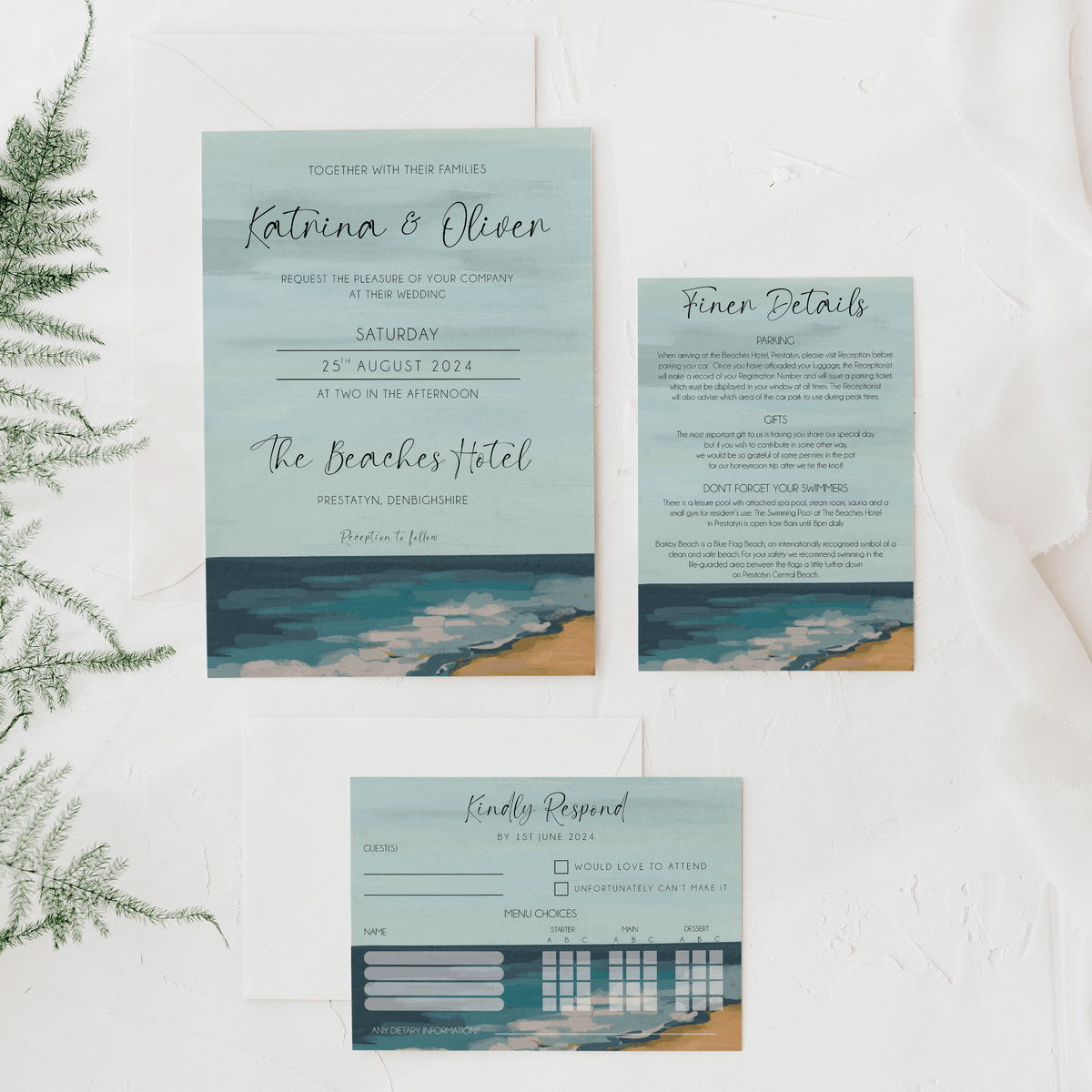 Beachcomber Invitation Suite