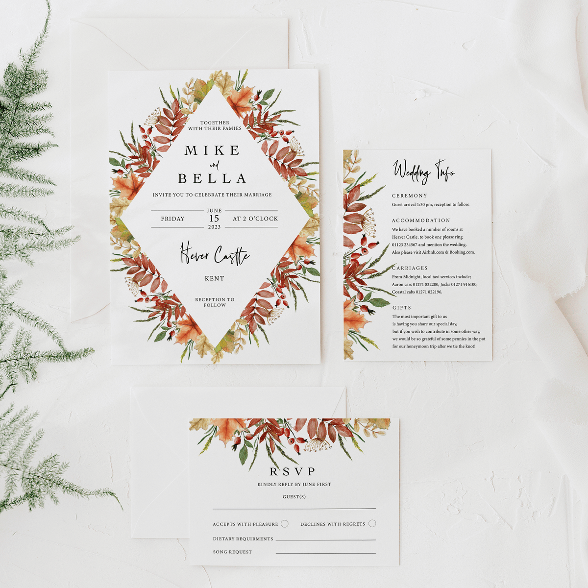 Maple Invitation Suite