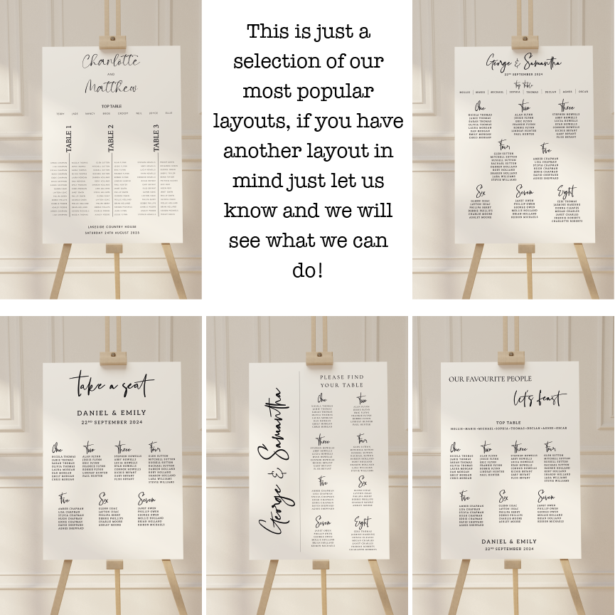 Full Colour Seating Plan