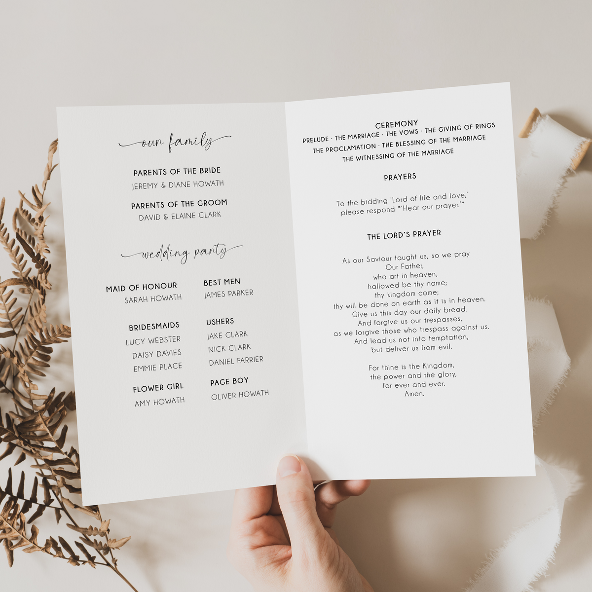 Beachcomber Order Of Service