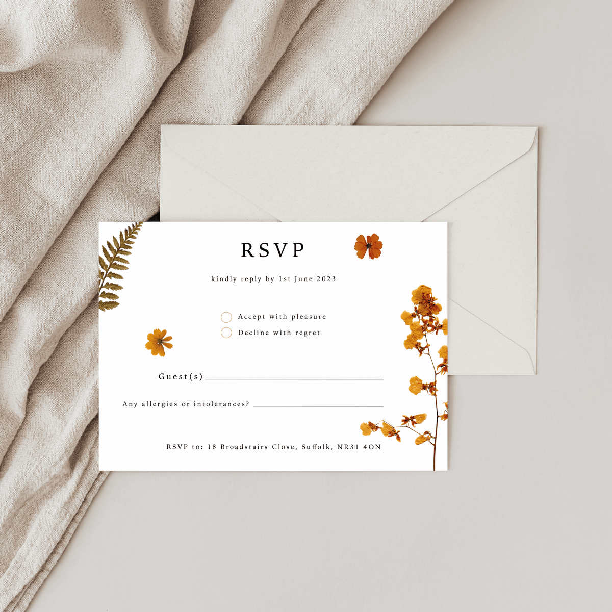 Pressed Flower: RSVP