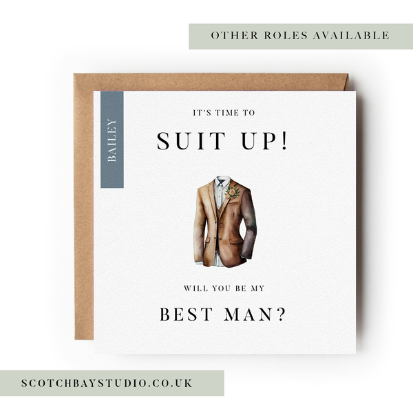 Wedding Proposal Card - Suit Up