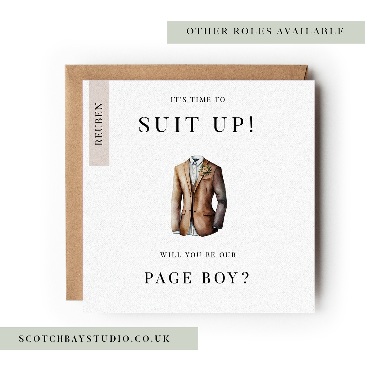 Wedding Proposal Card - Suit Up