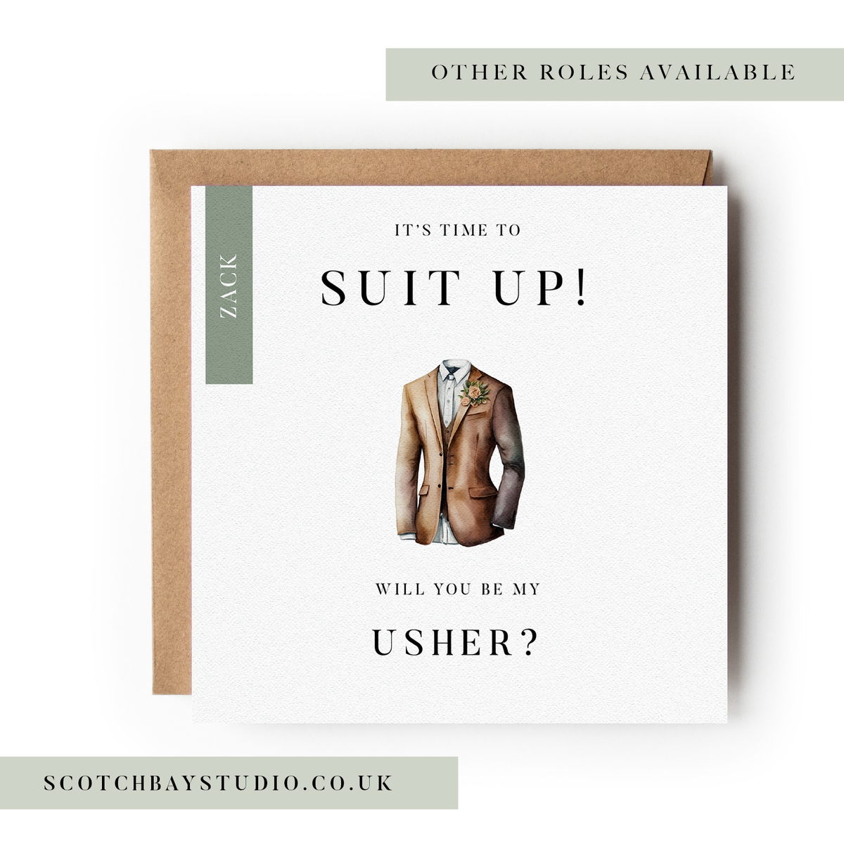 Wedding Proposal Card - Suit Up