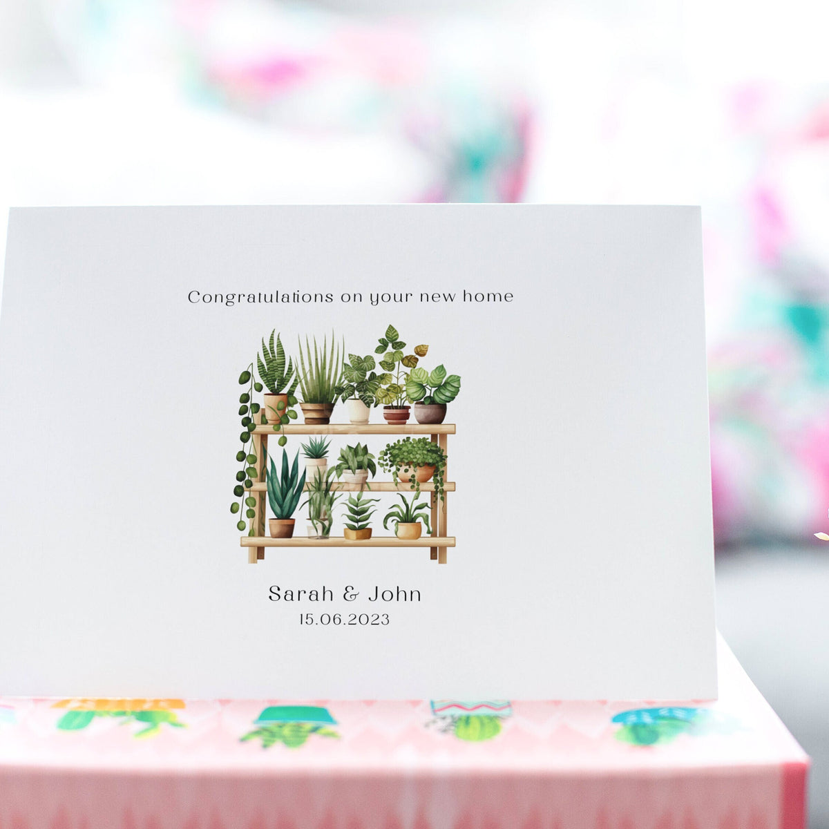 New Home Card, Congratulations on New Home, Happy New Home, Home Sweet Home, First Home Card, Housewarming Card, New House Houseplant Card