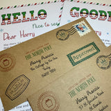 Personalised Elf Letter, Elf Arrival / Departure Letter & Envelope Set, Elf Announcement Set, Stocking Filler, North Pole Letter,