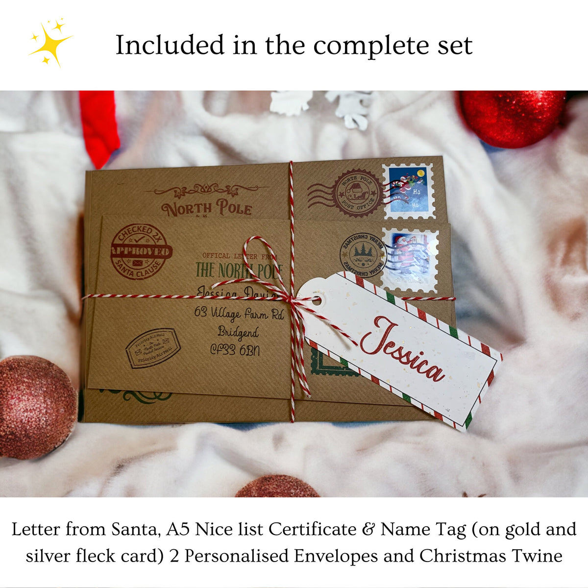 Personalised Elf Letter, Elf Arrival / Departure Letter & Envelope Set, Elf Announcement Set, Stocking Filler, North Pole Letter,