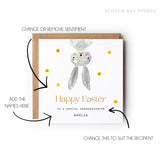Personalised Easter Card Grandchild, Grandson, Granddaughter, Easter Card for Niece, Easter Card for Nephew, Easter Bunny.