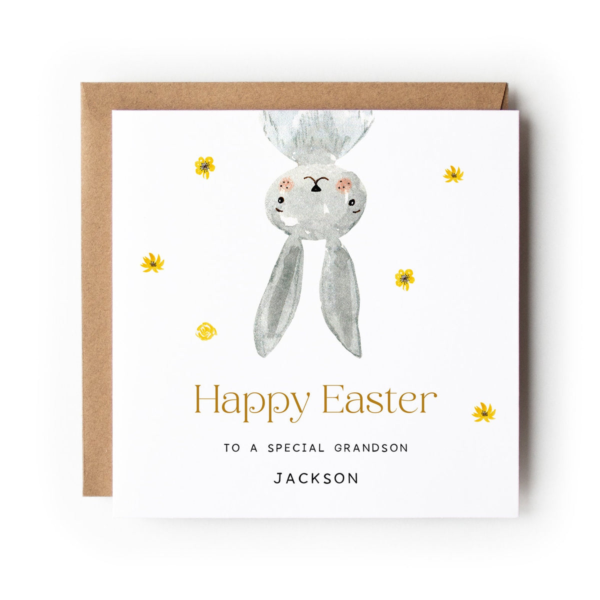 Personalised Easter Card Grandchild, Grandson, Granddaughter, Easter Card for Niece, Easter Card for Nephew, Easter Bunny.