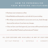 Wedding Invitation Pressed Flower Design, Floral Wedding Stationery, Wildflower Wedding Invites, Double Sided Invitations, Printed Invites