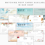 Wedding Invitation Azure Design, Wedding Stationery, Wedding Invites, Double Sided Invitations, Printed Invitations, Beach Wedding Invite