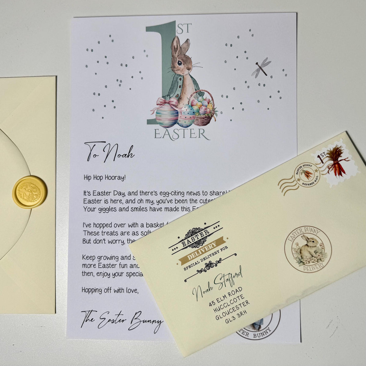 First Easter Bunny Letter, Letter from the Easter Bunny, Easter Rabbit, Easter Keepsake Gift, Easter Gift, Babies First Easter