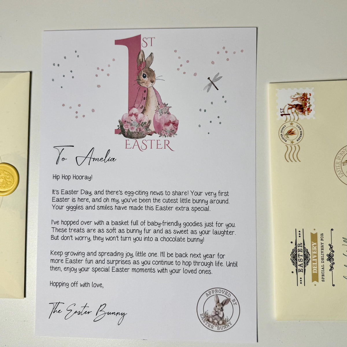 First Easter Bunny Letter, Letter from the Easter Bunny, Easter Rabbit, Easter Keepsake Gift, Easter Gift, Babies First Easter