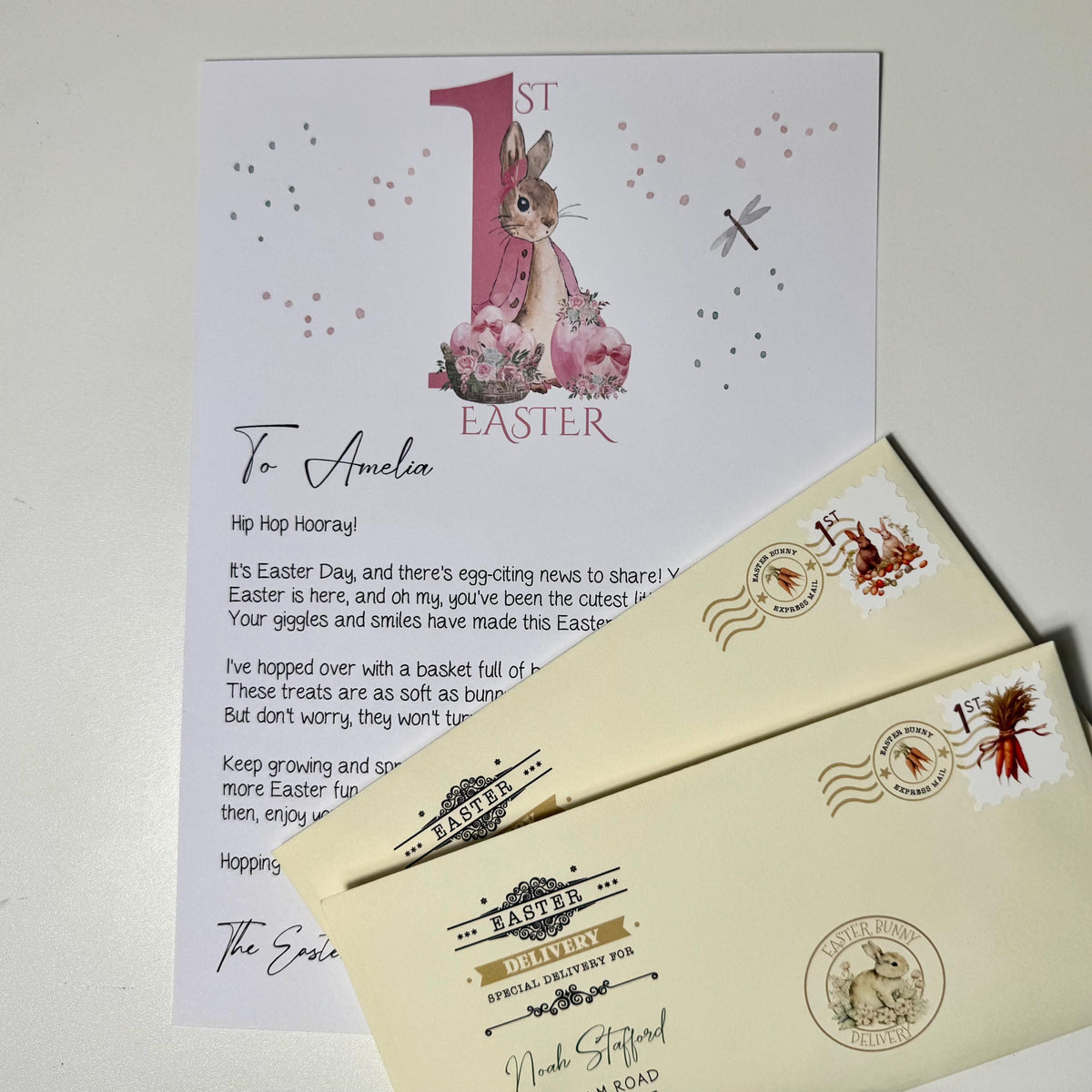 First Easter Bunny Letter, Letter from the Easter Bunny, Easter Rabbit, Easter Keepsake Gift, Easter Gift, Babies First Easter