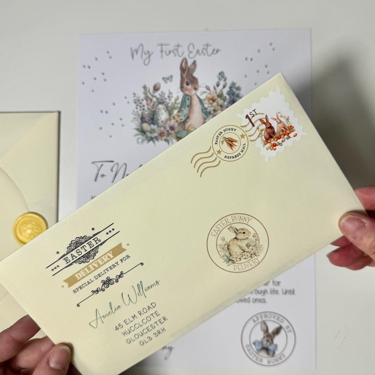 First Easter Bunny Letter, Letter from the Easter Bunny, Easter Rabbit, Easter Keepsake Gift, Easter Gift, Babies First Easter