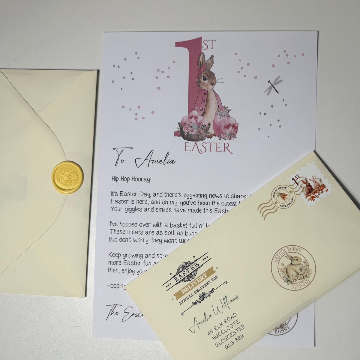 First Easter Bunny Letter, Letter from the Easter Bunny, Easter Rabbit, Easter Keepsake Gift, Easter Gift, Babies First Easter