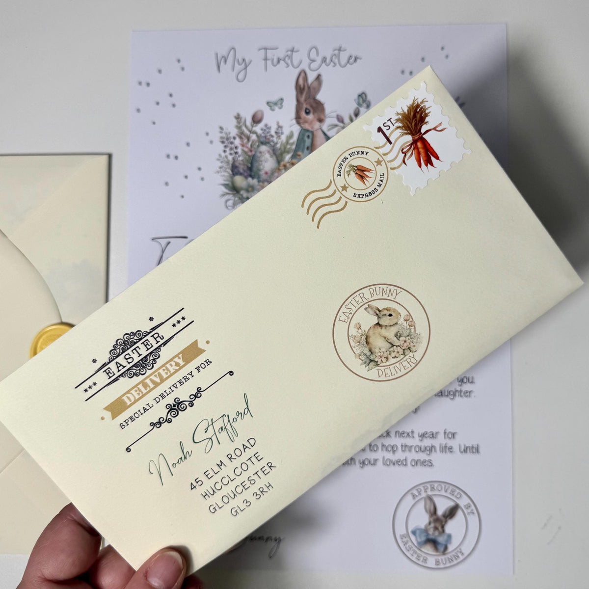 First Easter Bunny Letter, Letter from the Easter Bunny, Easter Rabbit, Easter Keepsake Gift, Easter Gift, Babies First Easter