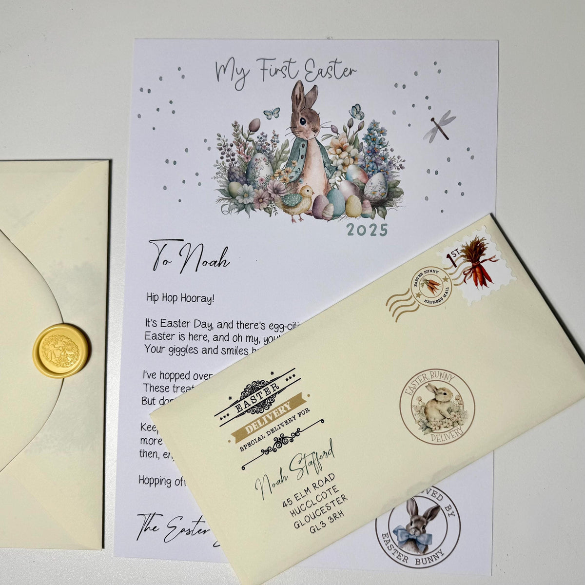 First Easter Bunny Letter, Letter from the Easter Bunny, Easter Rabbit, Easter Keepsake Gift, Easter Gift, Babies First Easter