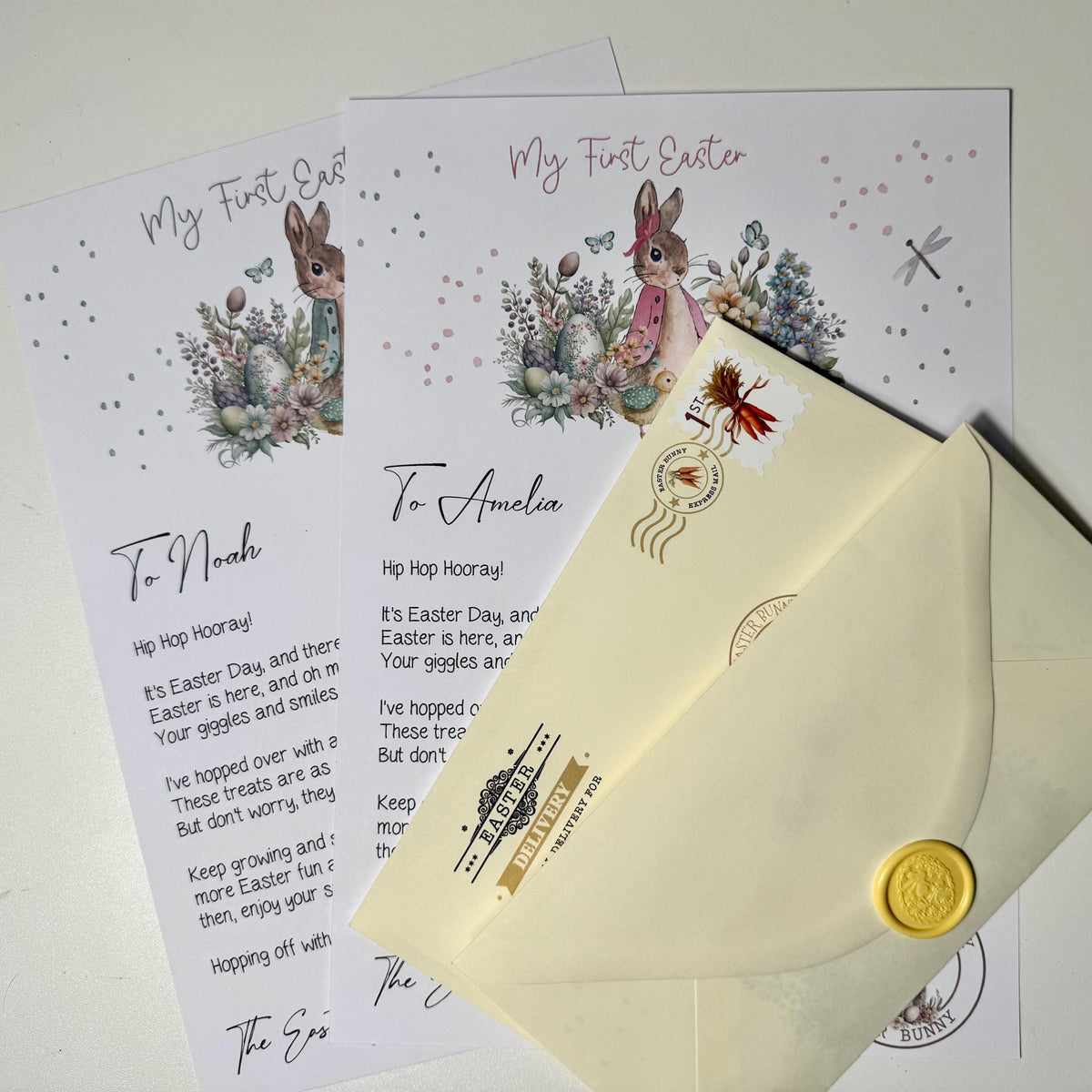 First Easter Bunny Letter, Letter from the Easter Bunny, Easter Rabbit, Easter Keepsake Gift, Easter Gift, Babies First Easter