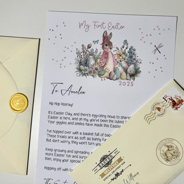 First Easter Bunny Letter, Letter from the Easter Bunny, Easter Rabbit, Easter Keepsake Gift, Easter Gift, Babies First Easter