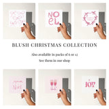 Pink Joyeux Noel Christmas Card: Elegant Xmas Greeting Card