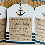 Nautical Save the Date Invitation Tag | Destination Wedding | Beach Wedding | Navy Anchor