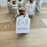 Message in a Bottle Wedding Favours | Beach Theme | Seashells | Beach Wedding | Destination Wedding | Personalised Tag and Message
