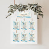 Wedding Table Plan Cards | Wedding Seating Chart | Seating Plan | Seascape Design | Beach Wedding | Destination Wedding