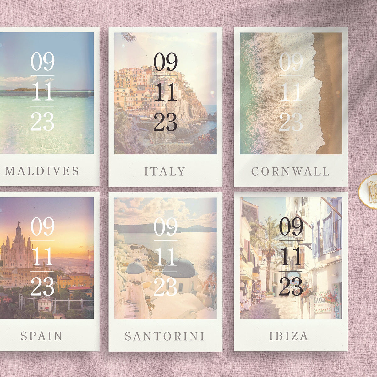 Beach Save The Date Postcard Invitations | Destination Wedding | Beach Wedding | Seaside | Abroad Wedding | Full Set Available.