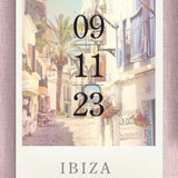 Ibiza Save The Date Postcard Invitations | Destination Wedding | Beach Wedding | Seaside | Abroad Wedding | Full Set Available.
