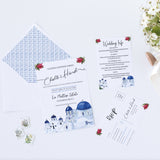 Santorini Wedding Invitation Set| RSVP |Details | Save the Date | Table Number | Destination Wedding | Greek Wedding | Greece Wedding.