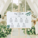 Wedding Seating Plan, Eucalyptus, Greenery Minimalist Table Plan, A1, A2, Table Plan, Elegant Wedding, Wedding Decor, Aisle Decor