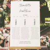 Wedding Table Plan, Personalised Calligraphy Seating Plan, Banquet Theme, Table Plan, A1 & A2, Wedding Decor, Aisle Decor, Long Tables