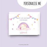 Personalised Unicorn Birthday Card, Any Age, 1st, 2nd, 3rd,4th, 5th, Granddaughter, Daughter, Niece, Sister, Special Girl, Keepsake Card.