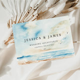 Personalised Wedding Acceptance Card, Destination Wedding, Coastal Wedding, Beach Wedding, Wedding RSVP, Wedding Card.