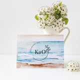 Concertina Seascape Invitation | Perforated Postcard RSVP | Destination Wedding | Beach Wedding | Folded Invitations | Try Fold Invitation