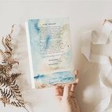 Wedding Order Of Service, 4 Page, Seascape Design, A5, Wedding Schedule, Wedding Programs, Wedding Booklet, Beach Wedding, Destination.