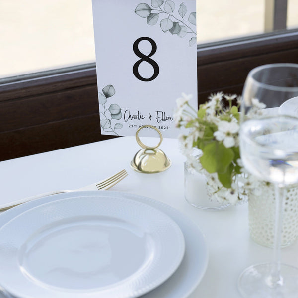 Eucalyptus Wedding Table Numbers, Double Sided, Table Number, Table Name, Wedding Table Decor, Wedding Decor, Wedding Signs, Table Cards.