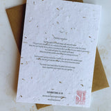 Plantable Bridesmaid Proposal Card, Eco Friendly Wildflower Seed Card, Flower Girl Proposal Card, Maid of Honour Card, Will you be my Card.