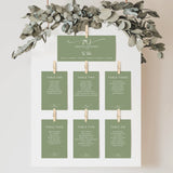 Sage Green Wedding Table Plan Cards, Seating Plan Cards, Wedding Seating Plan, Wedding Logo Seating Chart, Wedding Table Decor